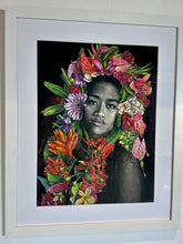 Déesse des Fleurs- Papier encadre- Tahiti Stock