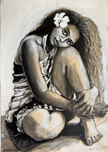 Vahine Assise I - Tahiti Stock