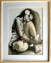 Vahine Assise I - Tahiti Stock