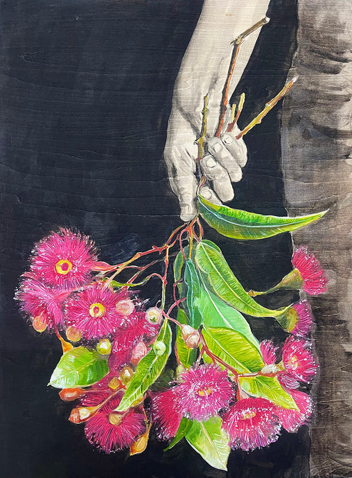 PINK FLOWERING GUM  Study- Original Painting